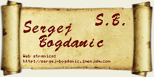 Sergej Bogdanić vizit kartica